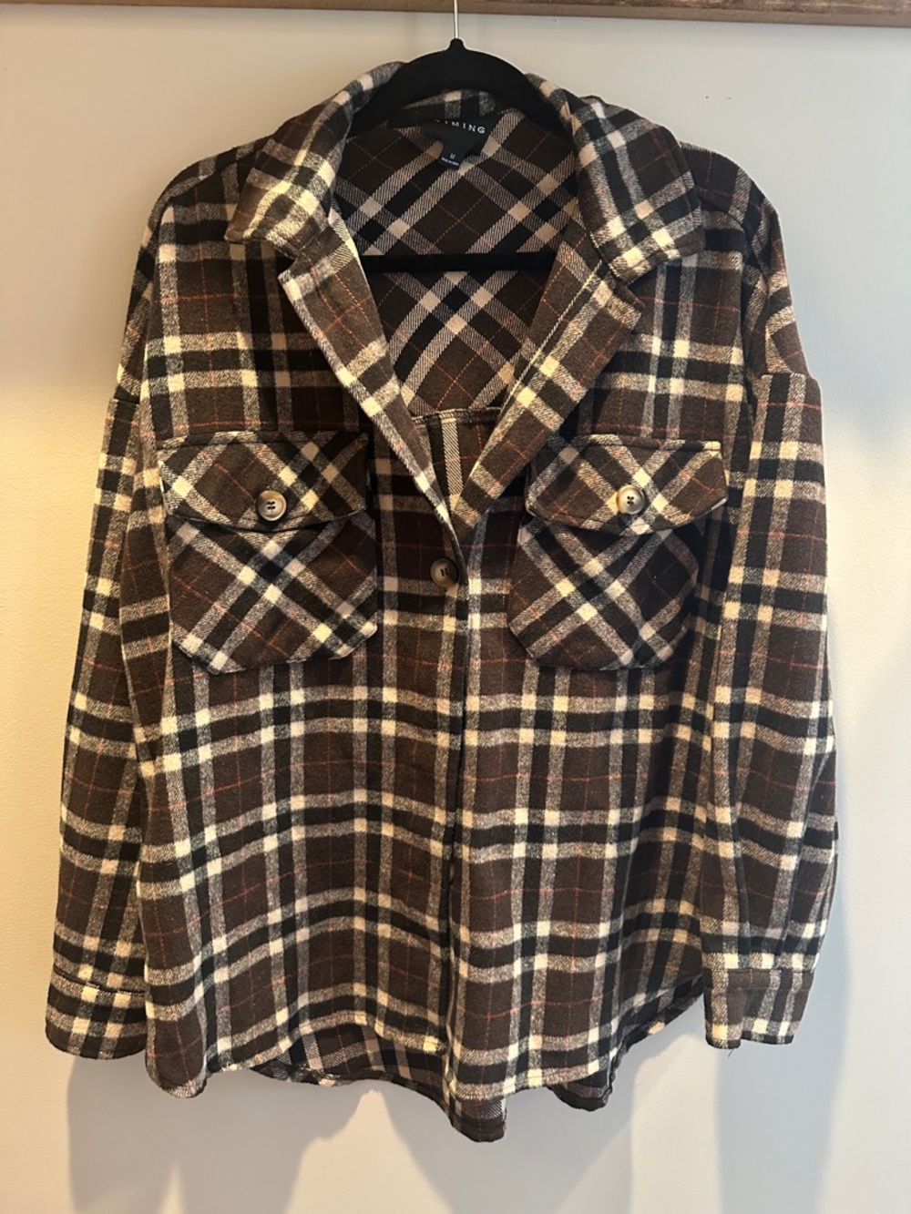 Timing Brown Plaid Utility Jacket